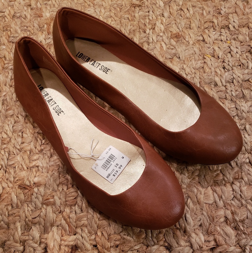 Brown Ballet Flats / Shoes 10W Never worn
